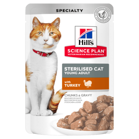 HILL'S SCIENCE PLAN Sterilised Cat Young Adult Cat Food with Turkey 85 Gr