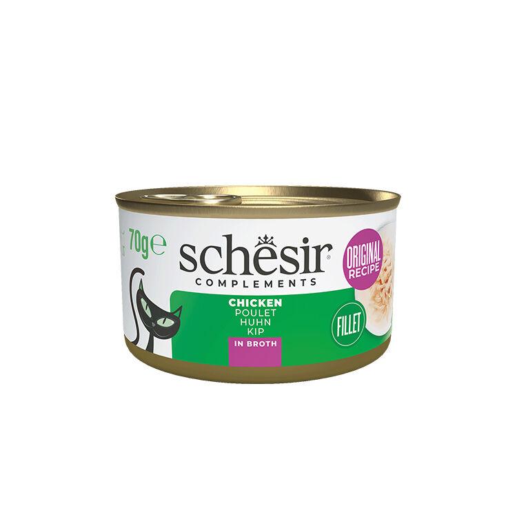 Schesir Tamamlayıcı Ton ve Orfoz Balıklı Jöle İçinde Kedi Konservesi 70g