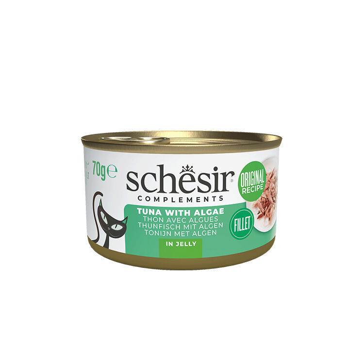 Schesir Tamamlayıcı Ton Balıklı ve Kalamarlı Jöle İçinde Kedi Konservesi 70g
