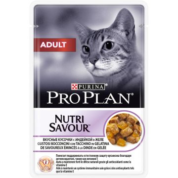 Pro Plan Nutri Savour Yetişkin Hindili Kedi Pouch 85 Gr