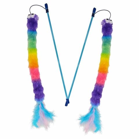 Peluş Çıtır Solucanlı Kedi Olta 70 Cm