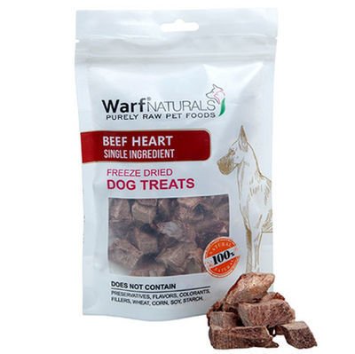 Warf Naturals Biftek (Dana) Yüreği Kurutulmuş Köpek Ödülü 40 Gr