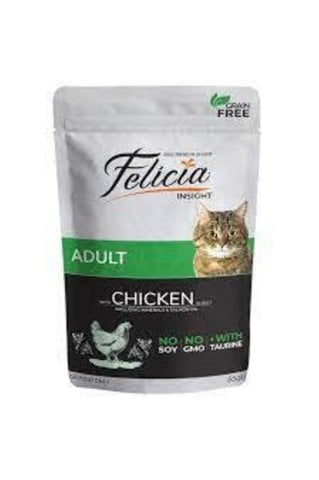 Felicia Jöle İçinde Tavuklu Taurinli Tahılsız Yaş Yetişkin Kedi Maması 85gr