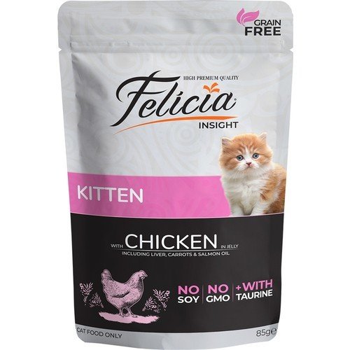 Felicia Tahılsız Tavuklu Yavru Kedi Yaş Maması 85 gr