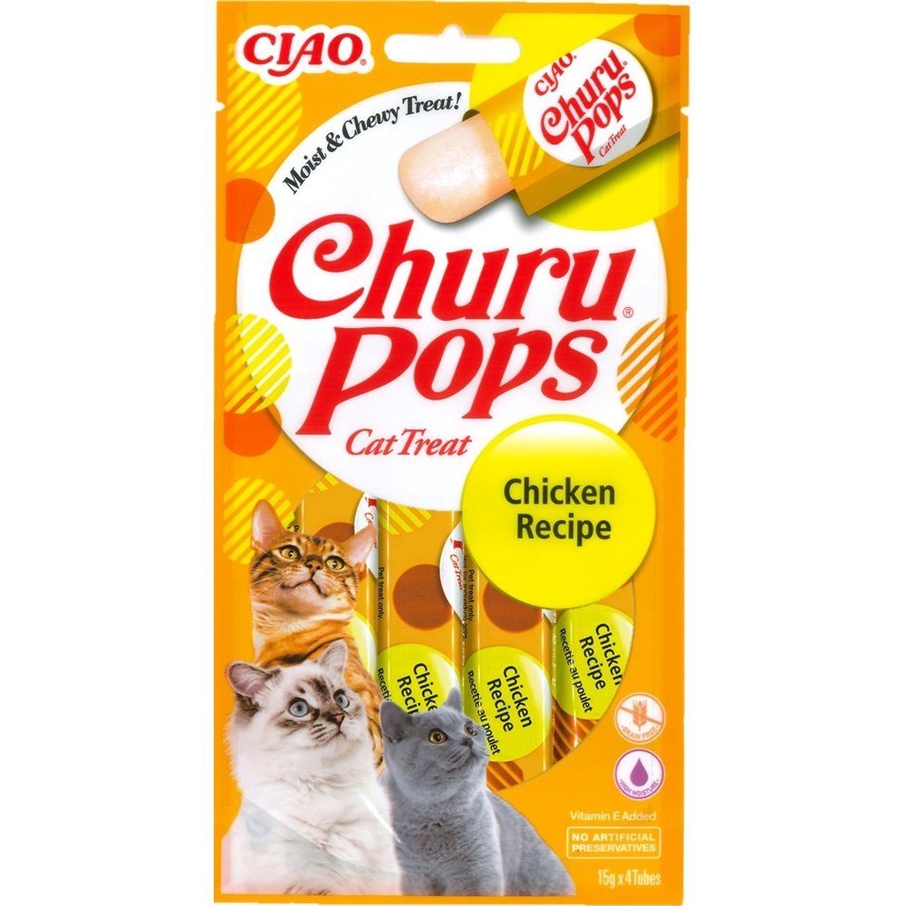 Ciao Churu Pops Tavuklu Kedi Ödül Kreması 4 x 15 Gr