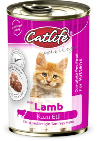 CatLife Kuzu Etli Yavru Kedi Konserve 400 Gr