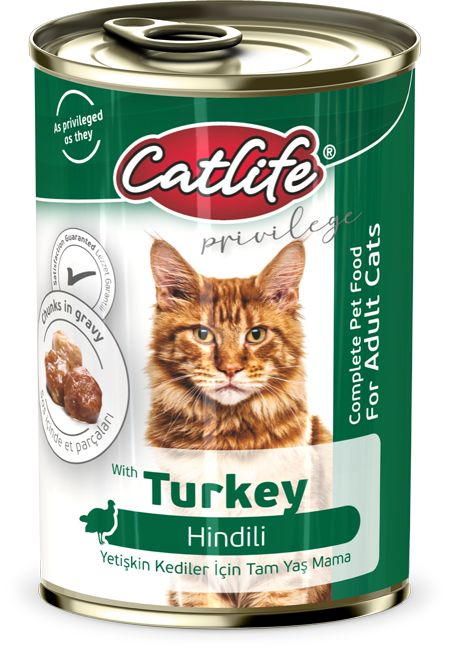 CatLife Hindi Etli Kedi Konserve 400 Gr