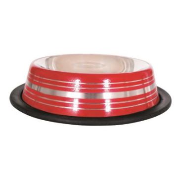 Çelik Mama Kabı Çizgili 96 Oz