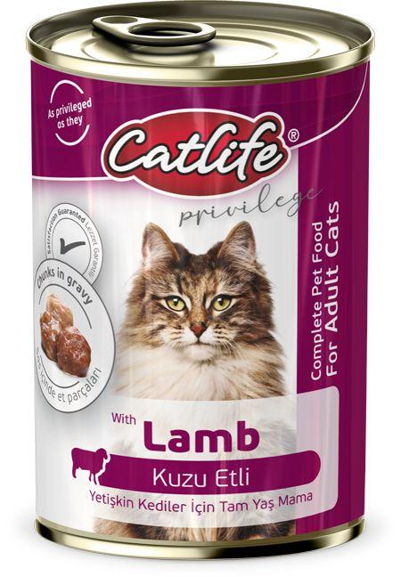 CatLife Kuzu Etli Kedi Konserve 400 Gr