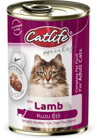 CatLife Kuzu Etli Kedi Konserve 400 Gr