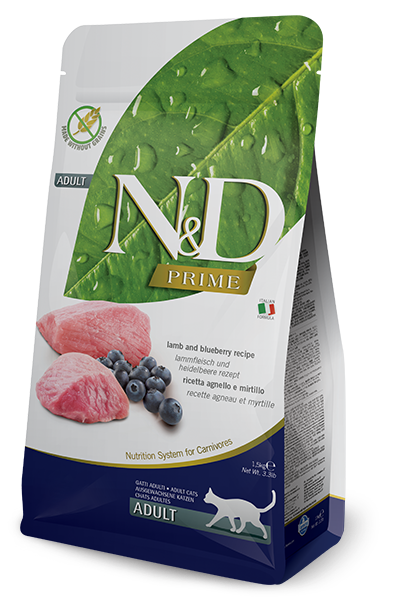 N&D Kuzu Ve Yaban Mersinli Yetişkin Kedi Maması 1.5 Kg