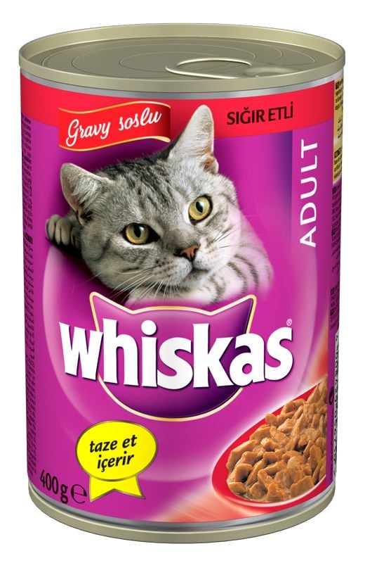 Whiskas Gravy Soslu Sığır Etli Kedi Konserve 400 Gr
