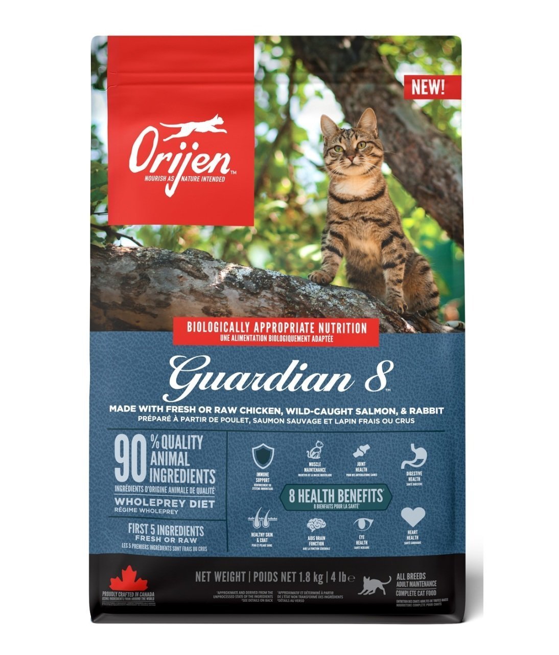 ORIJEN Guardian8 Yetişkin Kediler için Kedi Maması 1.8 Kg
