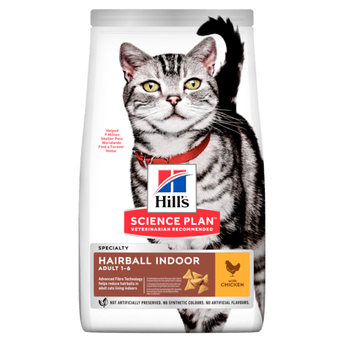 Hill's Science Plan Adult 1-6 Hairball&Indoor  Control Chicken 1,5 Kg